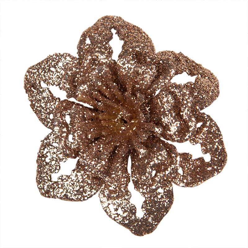 65785 Artificial Flower Ø 6x2 cm Copper colored Plastic