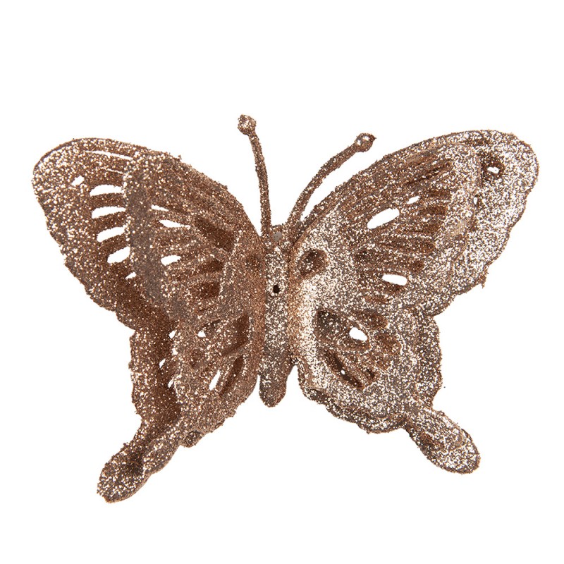 65796 Dekorationsfigur Schmetterling 12x2x9 cm Kupferfarbig Kunststoff