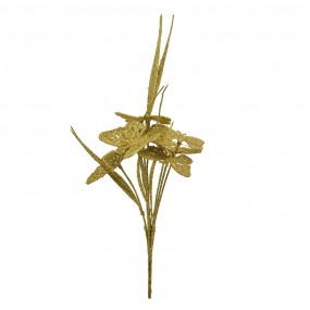 265804 Artificial Flower 32 cm Gold colored Plastic Butterflies