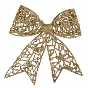 265811 Decoration Bow 18x2x16 cm Gold colored Plastic