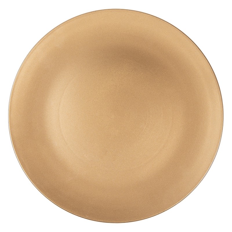 64602 Charger Plate Ø 33 cm Gold colored Plastic Round Candle Tray