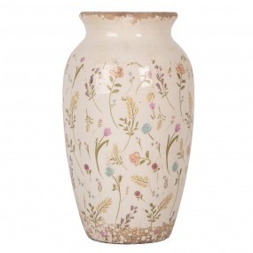 26CE1941S Vase Ø 16x27 cm Beige Ceramic Flowers