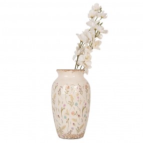 26CE1941S Vase Ø 16x27 cm Beige Keramik Blumen