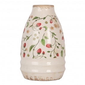 26CE1946S Vase Ø 17x27 cm Beige Céramique Fraises