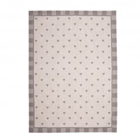 2LVT42-1G Tea Towel  50x70 cm Beige Grey Cotton Hearts