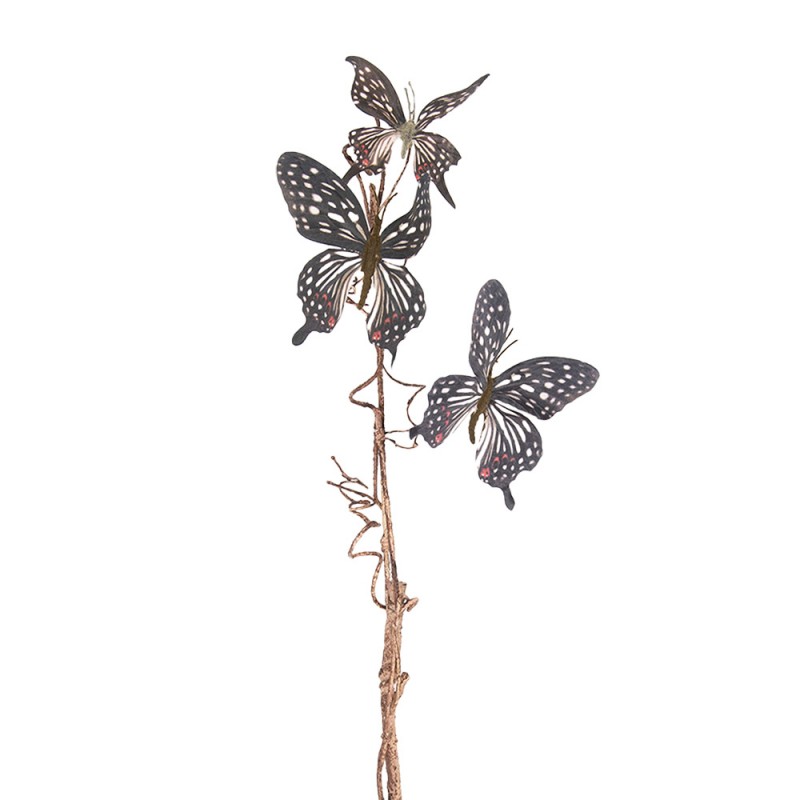 50811 Artificial Plant 85 cm Black Brown Metal Textile Butterflies