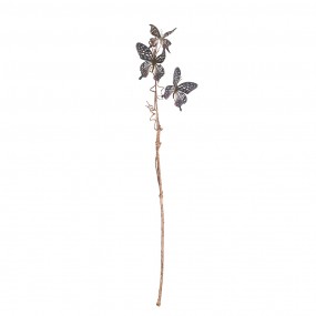 250811 Artificial Plant 85 cm Black Brown Metal Textile Butterflies