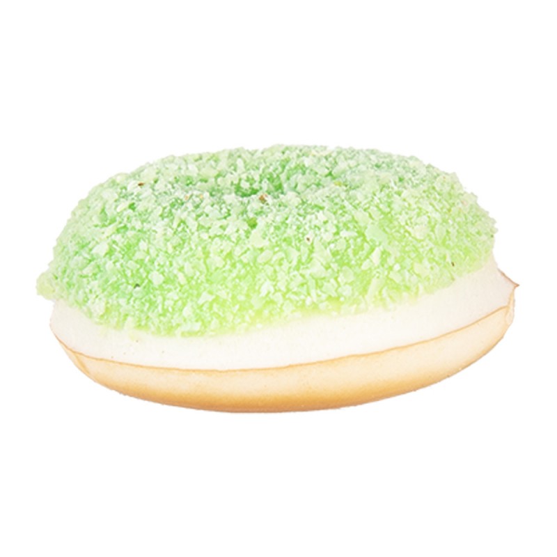 65980GR Decoration Donut Ø 6x2 cm Green Plastic