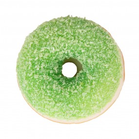 265980GR Décoration Donut Ø 6x2 cm Vert Plastique