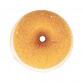 265980Y Decoratie Donut Ø 6x2 cm Geel Kunststof