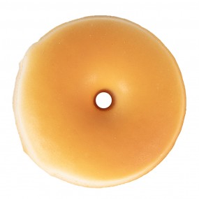 265980Y Decoratie Donut Ø 6x2 cm Geel Kunststof