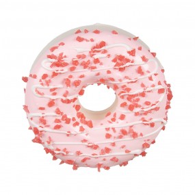 265981 Decoratie Donut Ø 8x3 cm Roze Kunststof