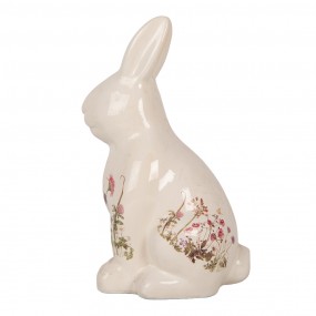 26CE1959L Decorative Figurine Rabbit 16x12x28 cm Beige Ceramic