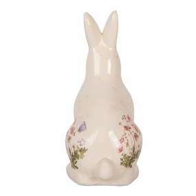 26CE1959M Decorative Figurine Rabbit 13x10x21 cm Beige Ceramic