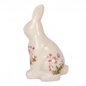 26CE1959M Decorative Figurine Rabbit 13x10x21 cm Beige Ceramic