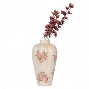 26CE1963L Vaso  Ø 24x40 cm Beige Ceramica Fiori