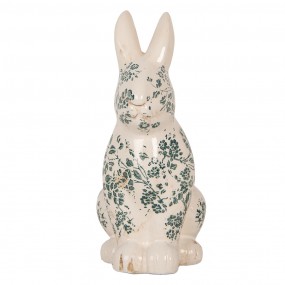 26CE1955L Decorative Figurine Rabbit 16x12x28 cm Beige Ceramic