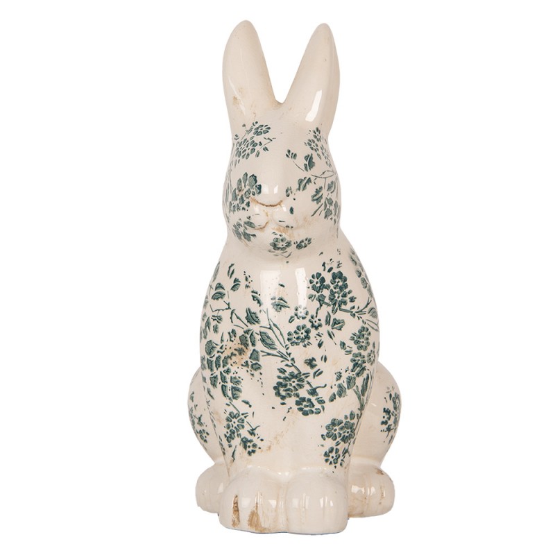 6CE1955L Decorative Figurine Rabbit 16x12x28 cm Beige Ceramic