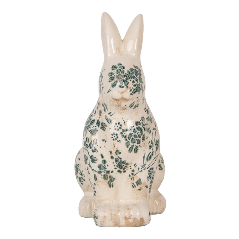 6CE1955M Figurine décorative Lapin 13x10x21 cm Beige Céramique