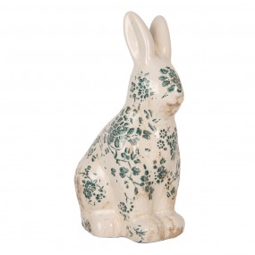 26CE1955M Decorative Figurine Rabbit 13x10x21 cm Beige Ceramic