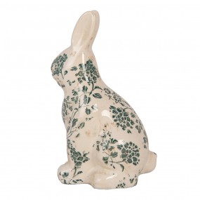 26CE1955M Decorative Figurine Rabbit 13x10x21 cm Beige Ceramic