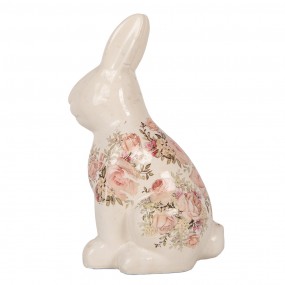 26CE1956L Decorative Figurine Rabbit 16x12x28 cm Beige Ceramic