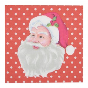 273080 Servietten Papier 20er Set 33x33 cm Rot Weihnachtsmann