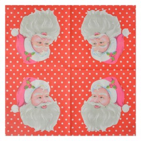 273080 Napkins Paper Set of 20 33x33 cm Red Santa Claus