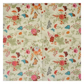 273081 Napkins Paper Set of 20 33x33 cm Beige Flowers