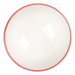 26CEBO0073 Bowl 125 ml White Red Ceramic