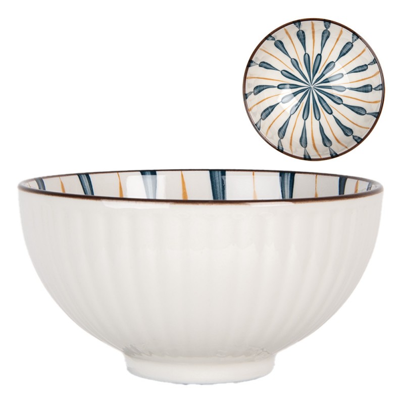 6CEBO0080 Bowl 200 ml White Blue Ceramic