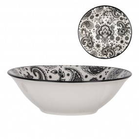 26CEBO0163 Bowl 350 ml White Black Ceramic