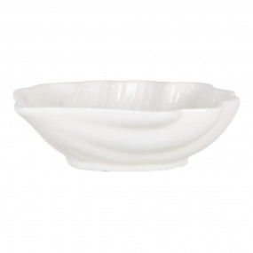 26CEBO0175 Bowl Shell 16x15x4 cm White Ceramic