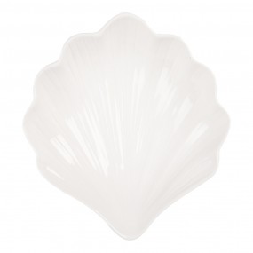 26CEBO0175 Bowl Shell 16x15x4 cm White Ceramic