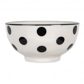 26CEBO0195 Bowl 125 ml White Black Ceramic