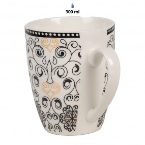 26CEMU0165 Mug 300 ml Blanc Noir Céramique