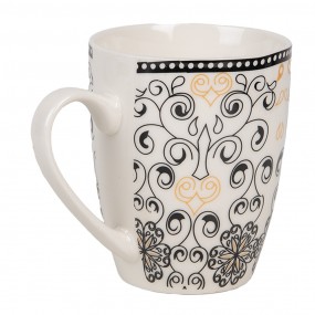 26CEMU0165 Mug 300 ml Blanc Noir Céramique