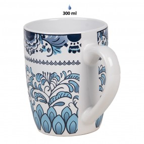 26CEMU0166 Mug 300 ml Blanc Bleu Céramique