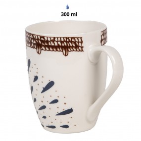 26CEMU0167 Mug 300 ml Blanc Marron Céramique