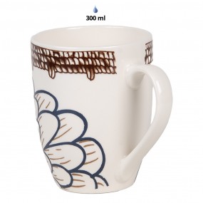 26CEMU0169 Mug 300 ml Blanc Marron Céramique