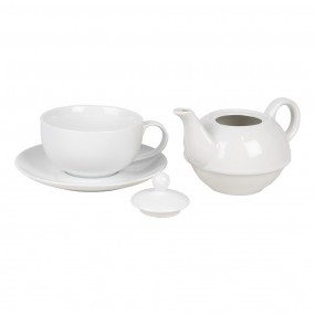 26CETEFO0001 Tea for One 350 ml White Ceramic Tea Set