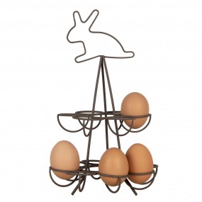 26Y5700 Egg Holder Ø 17x28 cm Brown Metal Rabbit