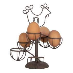 26Y5701 Egg Holder Ø 17x23 cm Brown Metal Chicken