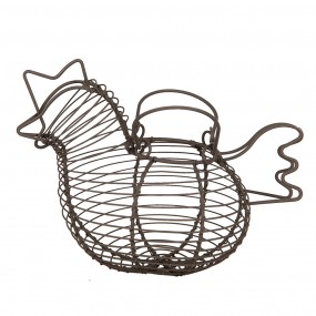 26Y5702 Egg basket Chicken 23x14x17 cm Brown Metal