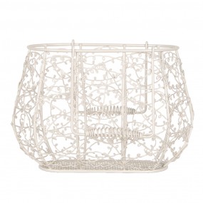 26Y5711 Panier de rangement 23x14x16 /28cm Blanc Métal Chaîne de femmes