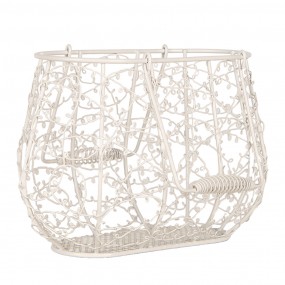 26Y5711 Storage Basket 23x14x16 /28cm White Metal Kitchen Baskets