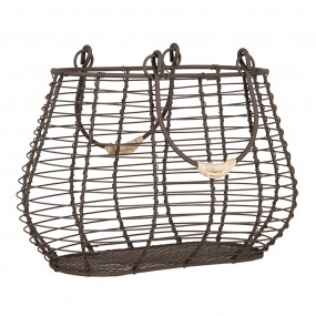 26Y5712 Storage Basket 25x16x17/28 cm Brown Metal Kitchen Baskets