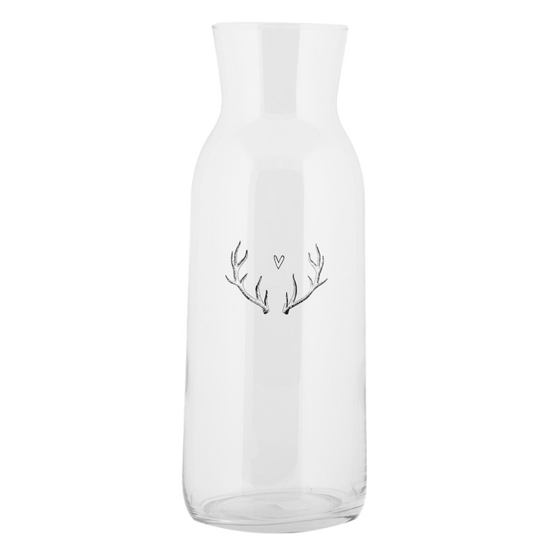 NWVGL0001 Carafe 1000 ml Transparent Glass Antler