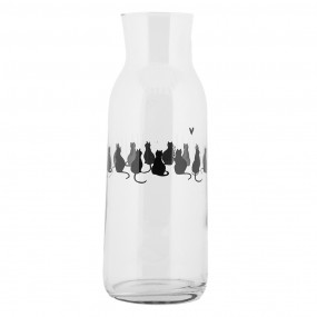 2PWSGL0001 Carafe 1000 ml Transparent Glass Cats