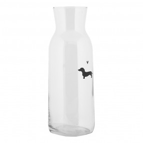 2PWSGL0002 Carafe 1000 ml Transparent Glass Dachshund